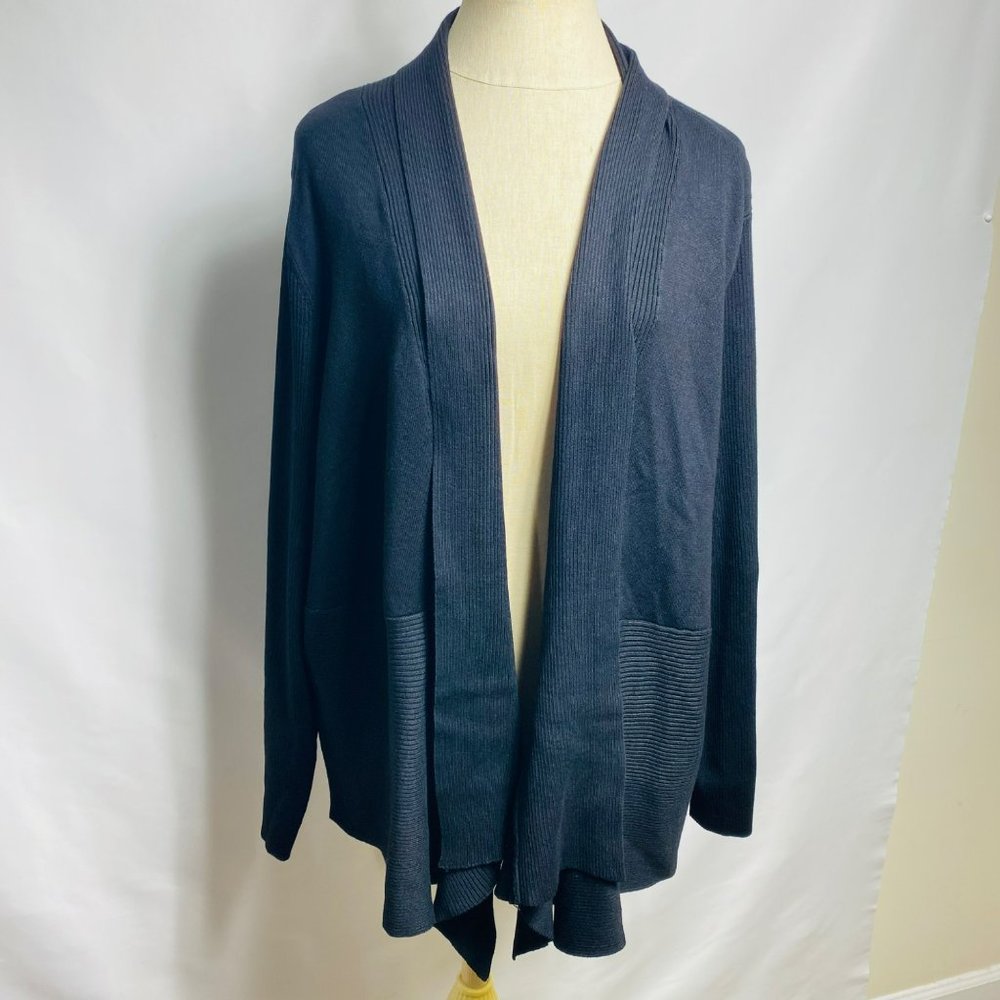 AVON women knit open cardigan size XS (0-2) black NWT